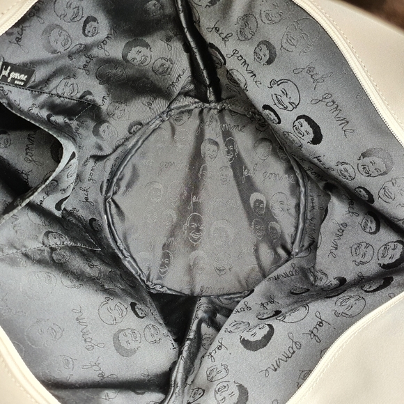 Jack Gomme Nylon Leather Strap Tote Bag New without Tag + FREE GIFT - Picture 9 of 11